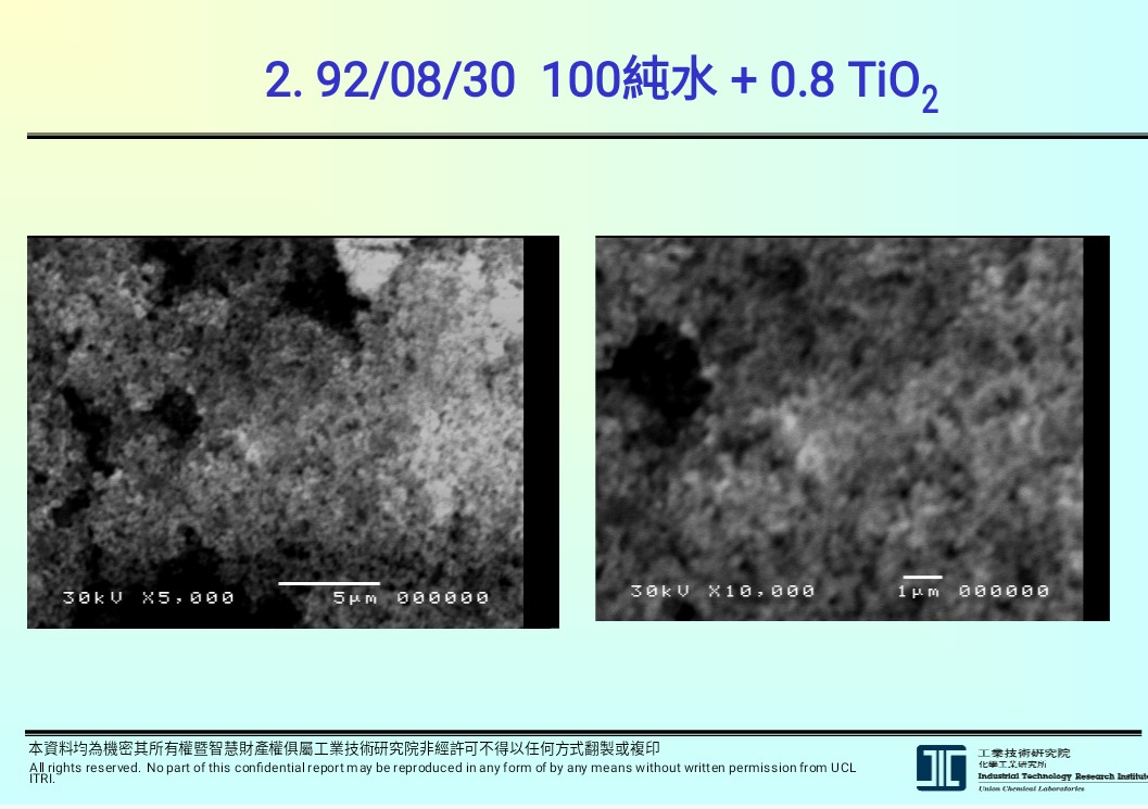  透視顯微鏡水分子團含入Tio2